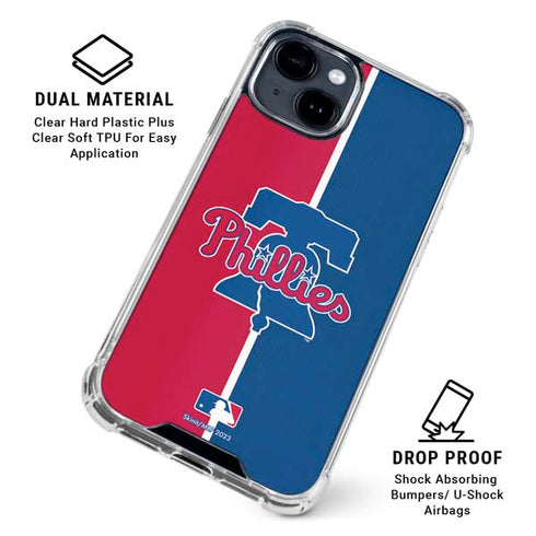 MLB Philadelphia Phillies Split iPhone 15 Clear Case