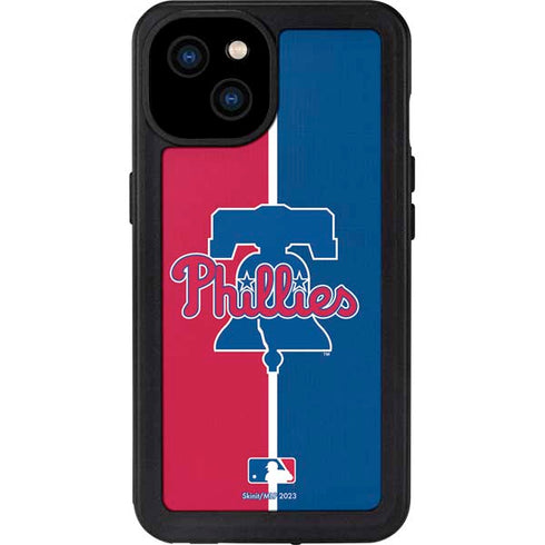 MLB Philadelphia Phillies Split iPhone 15 Plus Waterproof Case