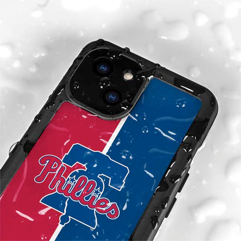 MLB Philadelphia Phillies Split iPhone 15 Plus Waterproof Case
