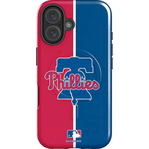 MLB Philadelphia Phillies Split iPhone 16 Magsafe Impact Case