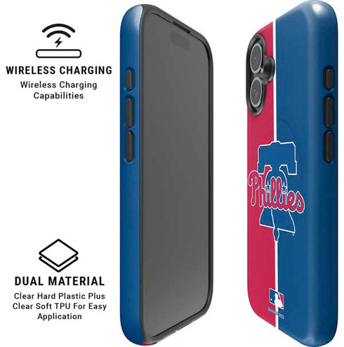 MLB Philadelphia Phillies Split iPhone 16 Magsafe Impact Case