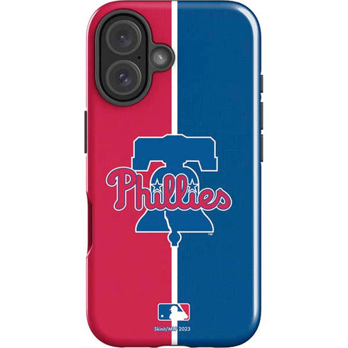MLB Philadelphia Phillies Split iPhone 16 Plus Impact Case