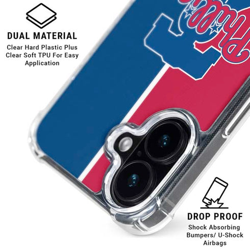 MLB Philadelphia Phillies Split iPhone 16 Plus MagSafe Case
