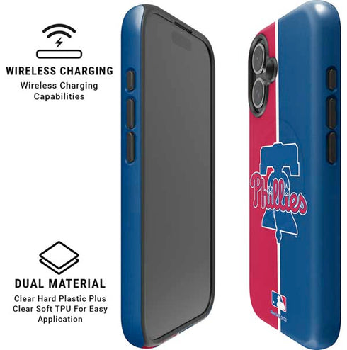 MLB Philadelphia Phillies Split iPhone 16 Plus Magsafe Impact Case