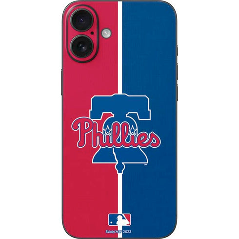 MLB Philadelphia Phillies Split iPhone 16 Plus Skin