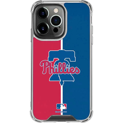 MLB Philadelphia Phillies Split iPhone 16 Pro Max Clear Case