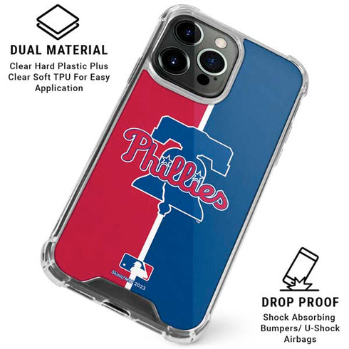 MLB Philadelphia Phillies Split iPhone 16 Pro Max Clear Case