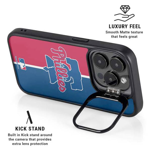 MLB Philadelphia Phillies Split iPhone 16 Pro Max Kickstand Case