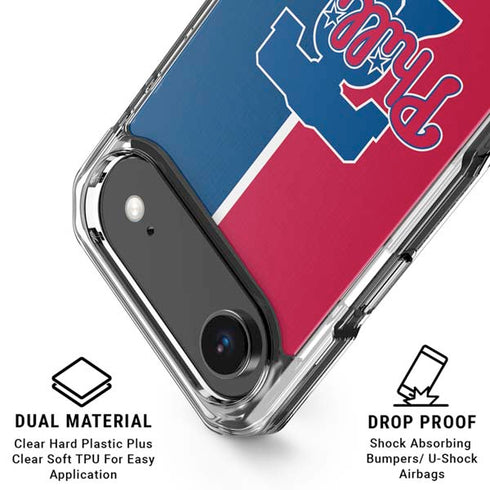 MLB Philadelphia Phillies Split iPhone 17 Air Clear Case