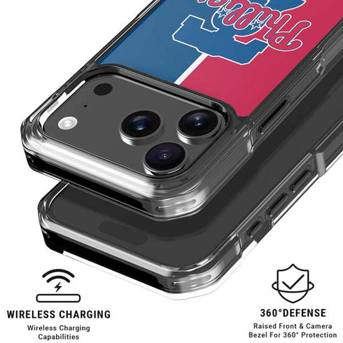 MLB Philadelphia Phillies Split iPhone 17 Pro Clear Case