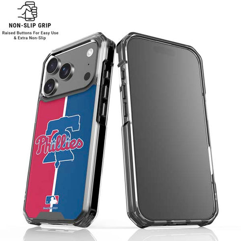 MLB Philadelphia Phillies Split iPhone 17 Pro Clear Case