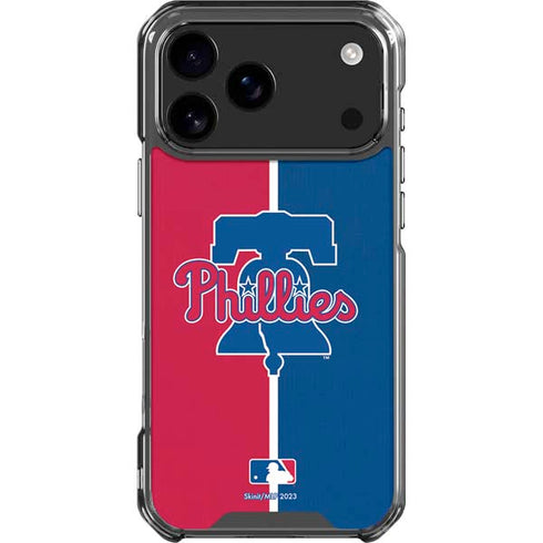 MLB Philadelphia Phillies Split iPhone 17 Pro Max Clear Case