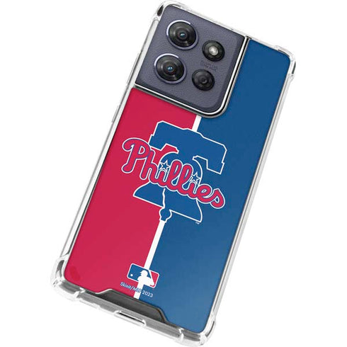 MLB Philadelphia Phillies Split Moto G Stylus 5G (2025) Clear Case