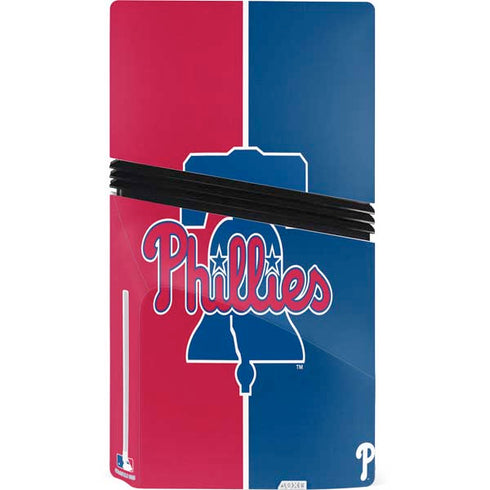 MLB Philadelphia Phillies Split PS5 Pro Disk Console Skin