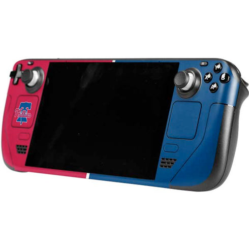 MLB Philadelphia Phillies Split Steam Deck Handheld Gaming Computer OLED Skin