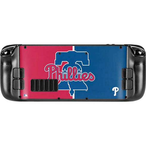 MLB Philadelphia Phillies Split Steam Deck Handheld Gaming Computer OLED Skin
