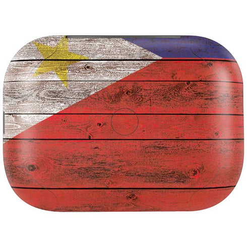 Philippines Flag Dark Wood Amazon Echo Buds Skin