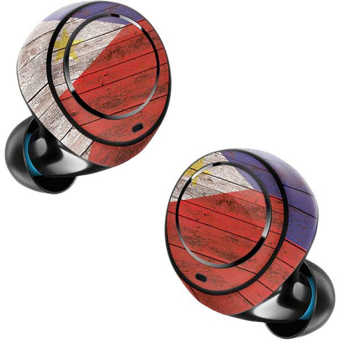 Philippines Flag Dark Wood Amazon Echo Buds Skin