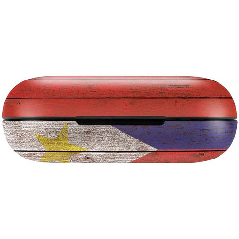 Philippines Flag Dark Wood Amazon Echo Buds Skin
