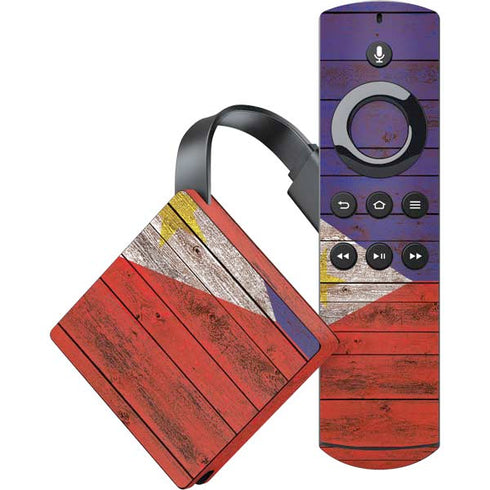 Philippines Flag Dark Wood Amazon Fire TV Skin