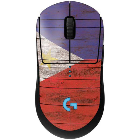 Philippines Flag Dark Wood G Pro Wireless Gaming Mouse Skin