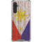 Philippines Flag Dark Wood Galaxy A17 Clear Case