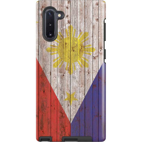 Philippines Flag Dark Wood Galaxy Cases