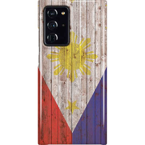 Philippines Flag Dark Wood Galaxy Cases