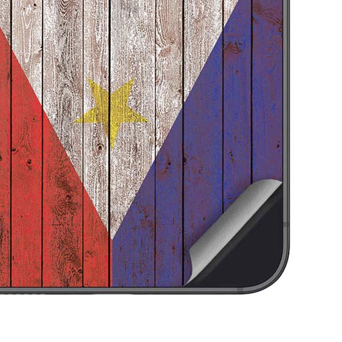 Philippines Flag Dark Wood Galaxy S24 Skin