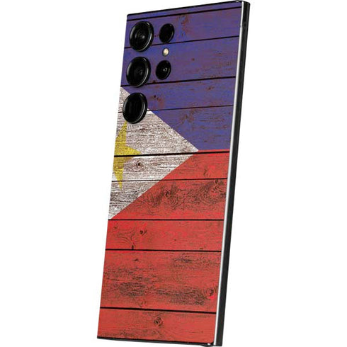 Philippines Flag Dark Wood Galaxy S25 Ultra Skin