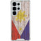Philippines Flag Dark Wood Galaxy S25 Ultra Clear Case