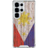 Philippines Flag Dark Wood Galaxy S25 Ultra Clear Case