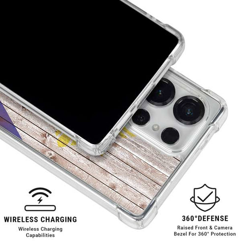 Philippines Flag Dark Wood Galaxy S26 Ultra Clear Case