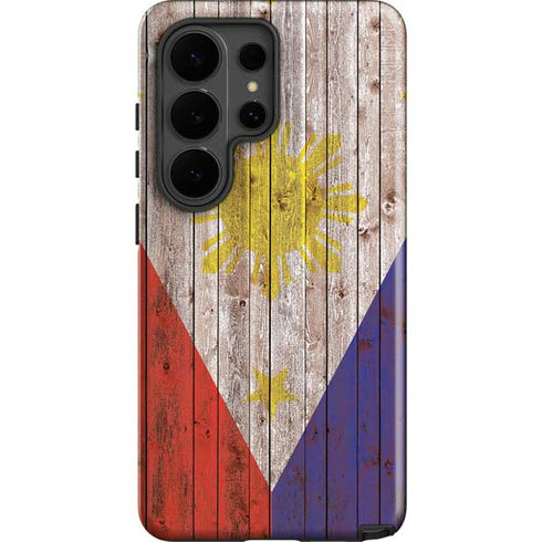 Philippines Flag Dark Wood Galaxy S26 Ultra Impact Case