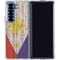 Philippines Flag Dark Wood Galaxy Z Fold6 Clear Case