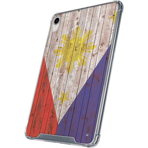 Philippines Flag Dark Wood iPad 11th Gen (2025) Clear Case