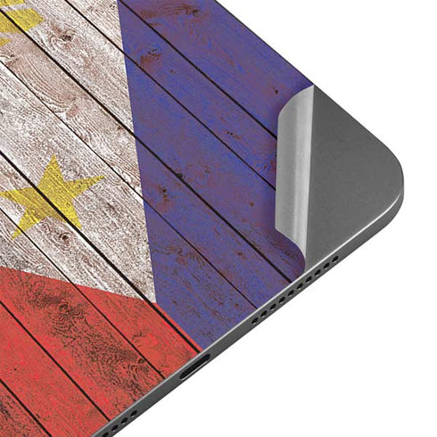 Philippines Flag Dark Wood Apple iPad Mini Skin