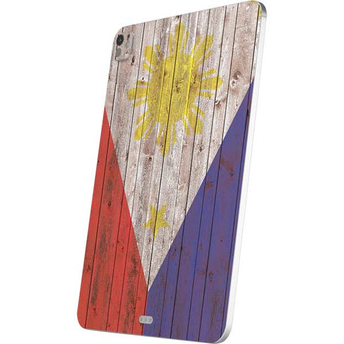 Philippines Flag Dark Wood iPad Pro 13in M4 (2024) Skin