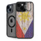 Philippines Flag Dark Wood iPhone 14 Plus Kickstand Case