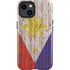 Philippines Flag Dark Wood iPhone 15 Impact Case