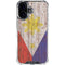 Philippines Flag Dark Wood iPhone 16 Plus Clear Case
