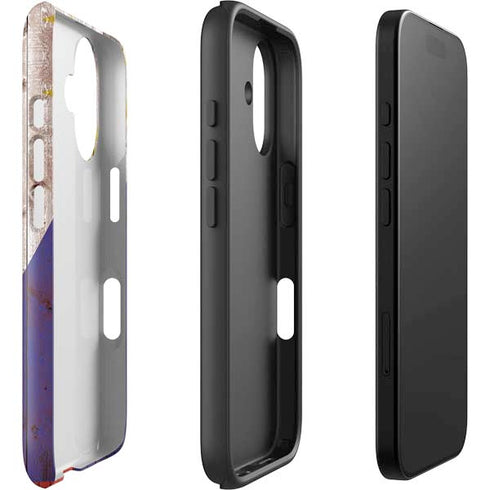 Philippines Flag Dark Wood iPhone 16 Plus Impact Case