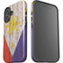 Philippines Flag Dark Wood iPhone 16 Plus Impact Case