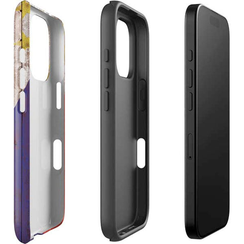 Philippines Flag Dark Wood iPhone 16 Pro Impact Case