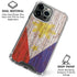 Philippines Flag Dark Wood iPhone 16 Pro Max Clear Case