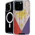 Philippines Flag Dark Wood iPhone 16 Pro Max MagSafe Case