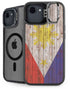 Philippines Flag Dark Wood iPhone 16e Kickstand Case