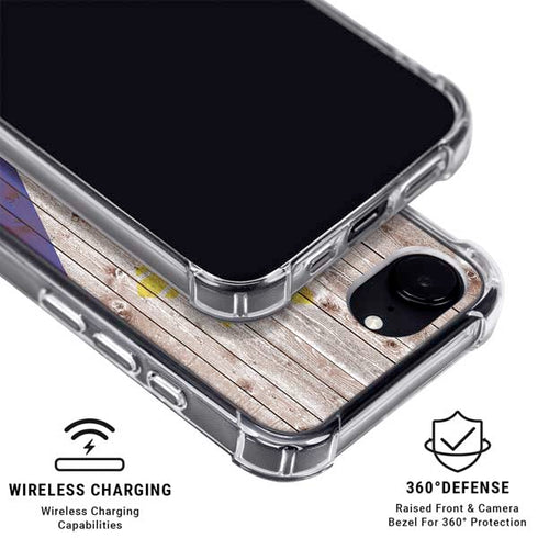 Philippines Flag Dark Wood iPhone 16e Clear Case