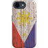 Philippines Flag Dark Wood iPhone 16e Impact Case