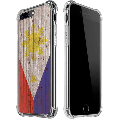 Philippines Flag Dark Wood iPhone Cases